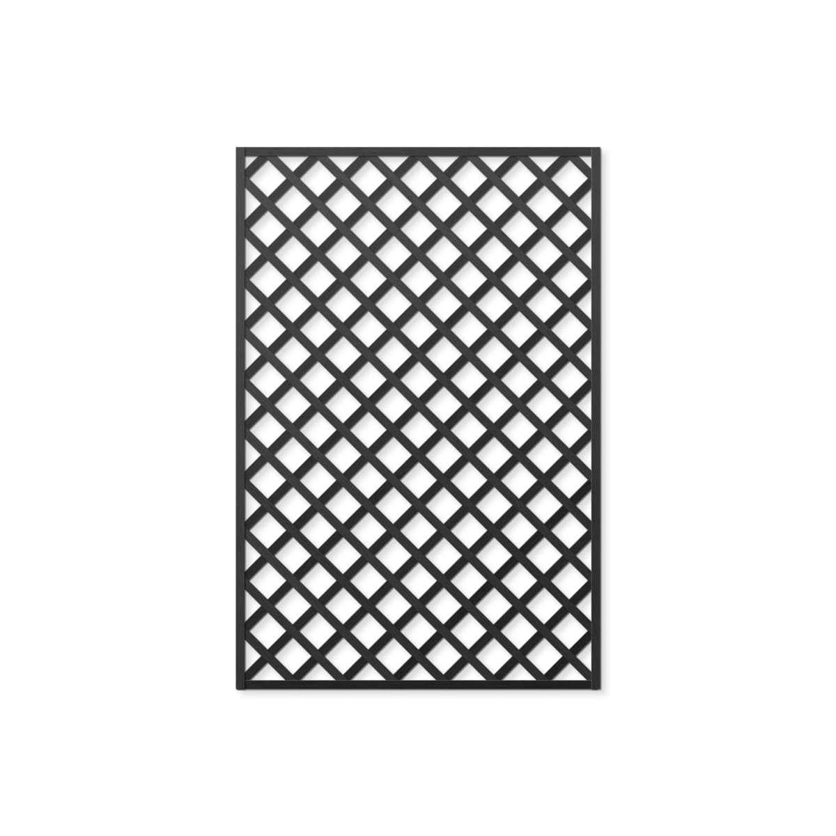 treillage 1 5mx1m losange 75mm noir